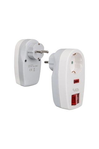 Vea Ve-22419 16 Amper - 3500 Watt Led Göstergeli Anahtarlı Tekli Akım Korumalı Priz