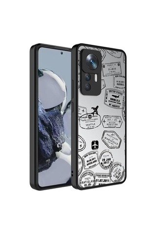 Xiaomi Mi 12t Pro Kılıf Aynalı Desenli Kamera Korumalı Parlak Zore Mirror Kapak-36215