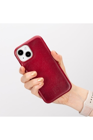 Bouletta Apple Uyumlu iPhone 15 Deri Arka Kapak F360 V4ef
