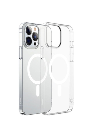 Baseus Crystal Apple Uyumlu iPhone  13 Pro Magsafe Silikon Kılıf+ekran Koruyuc