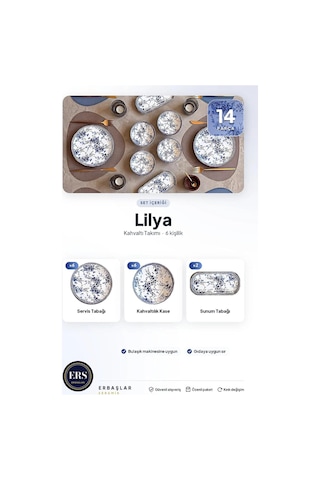 Lilya 14 Parça 6 Kişilik Kahvaltı Takımı Diğer
