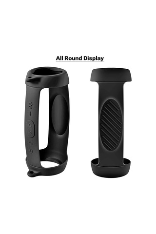 Wezone Jbl Charge 5 Hoparlör İçin Siyah Silikon Korumalı Kılıf, Askılı Kayışlı Taşınabilir Koruma Kutu