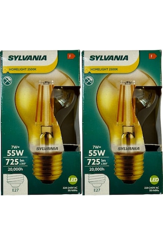 Sylvania 7w 2500k Sarı Işık E27 Duylu Rustik Led Ampul 2 Adet