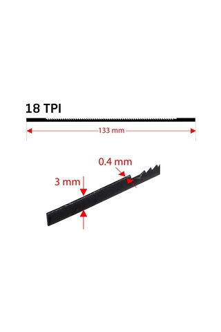 Rox 0365 Dekupaj Kıl Testere Ucu 133 Mm Z:18 10'lu Paket