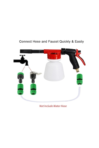 Hallow E16868 Araba Yıkama Köpüğü Tabancası Bahçe Hortumu Püskürtücü