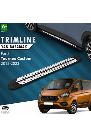 S-dizayn Ford Tourneo Custom Uzun Şase Trimline Gri Yan Basamak 2