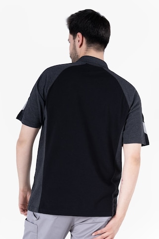 Polo Yaka T-shirt Siyah - Antrasit Gri