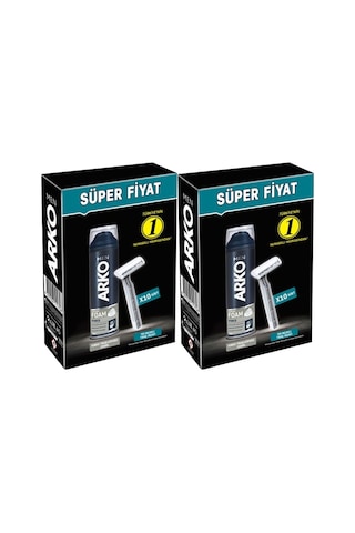 Arko Men 10 Adet Tekli Tıraş Bıçağı + Force Tıraş Köpüğü Pro 200ml 2 Li Set