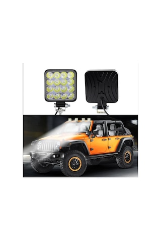 16 Ledli Tepe Lambası Geri Vites Lambası Ofroad Traktör Tır Kamyon Sis Farı