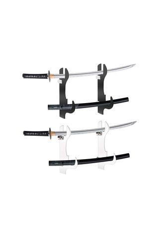 Sones Akrilik Samuray Kılıcı Ve Kını Tutucu Siyah