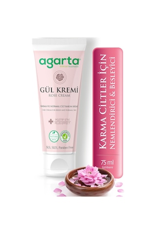 Agarta Doğal Cilt Nemlendirici Gül Kremi 75  ML