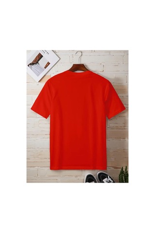 Medinenur I'm Fıne Baskılı Basic T-shirt Kırmızı