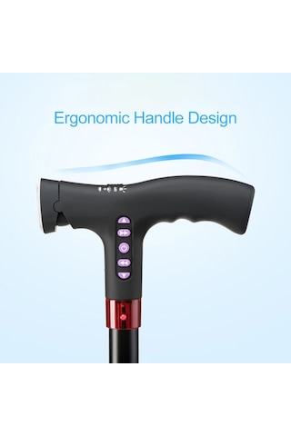 Ayarlanabilir Led Aydınatmalı Çok Fonksiyonlu Yürüyüş Batonu Çok Renkli