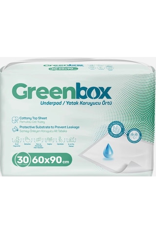 Greenbox Yetişkin Yatak Koruyucu Alt Açma Örtü 60x90 Cm 30 Adet