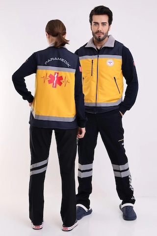 Paramedik Unisex Kışlık Yelek - Sarı