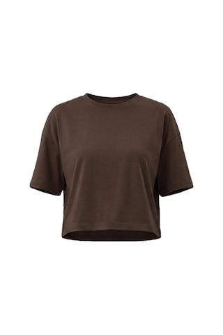 Cottonhıll Premium - Sway Collection Kahverengi Modal Bisiklet Yaka Tişört