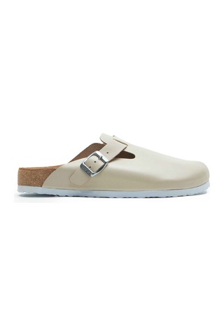 Comfortfusse Capri-n - Erkek Ortopedik Hakiki Deri Sabo Terlik Bej Nappa Deri