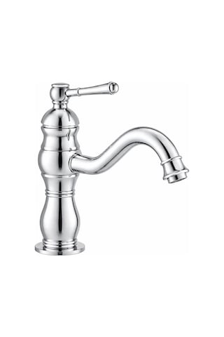 Rustik Lavabo Bataryası Krom Kısa Krom Gümüş
