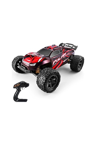 Elektrikli Rc 1:8 Ölçek Servo Motor Süspansiyonlu Arazi Aracı Spor Araç 85 Km Hız Rc Araç - Kırmızı