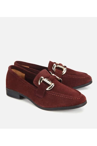 Hotiç Kadın Süet Deri Bordo Tokalı Klasik Loafer 01ayh312400a780 01ayh312400a780 Bordo