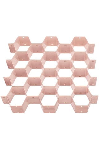 Homyl Petek Dolap Çorap İç Çamaşır Çekmece Bölücü Pembe Pembe