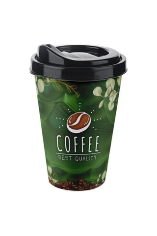Coffee Bardak 400 Ml It's Time Coffee Kahve Çay Bardağı Karışık Çok Renkli