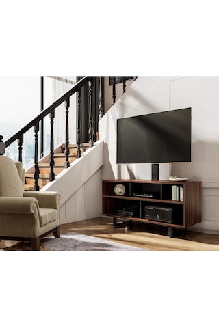 Fitueyes Tv Standı Ve Dolabı, 32-70 Inç Tv, Ayarlanabilir Yükseklik Ve Döndürme Tv Ünitesi Kahverengi