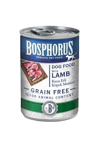 Bosphorus Tahılsız Kuzu Etli Konserve Yetişkin Köpek Maması 24 x 415 G