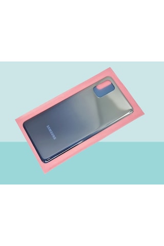 Tkgz Samsung Uyumlu Galaxy M31s Arka Kapak Batarya Kapağı - Mavi Çok Renkli