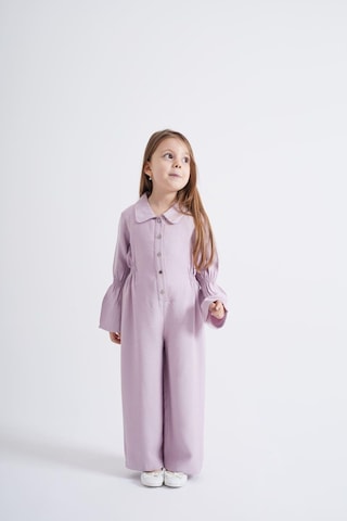 Oliventhekid Lila Lastikli Kız Çocuk Tulum Lila Lila