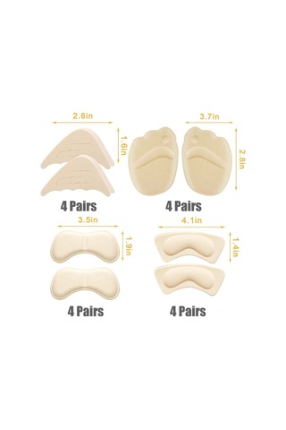 Qingmipy Ayakkabı Dolgu Pedleri - Esnek Ve Yapışkan Taban Destekli Rahatlık Seti