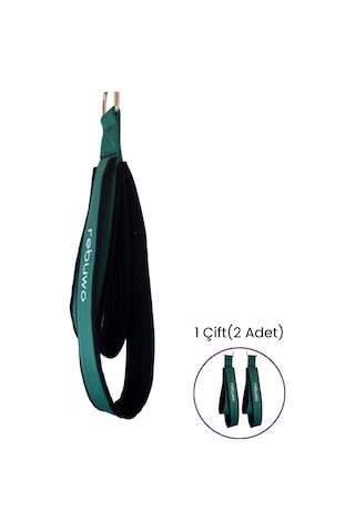 Rebuwo Pilates Elcik Reformer Yoga Pilates Tutma Aparatı Yeşil Kadife Kumaş & Metal D Tokalı 1 Çift