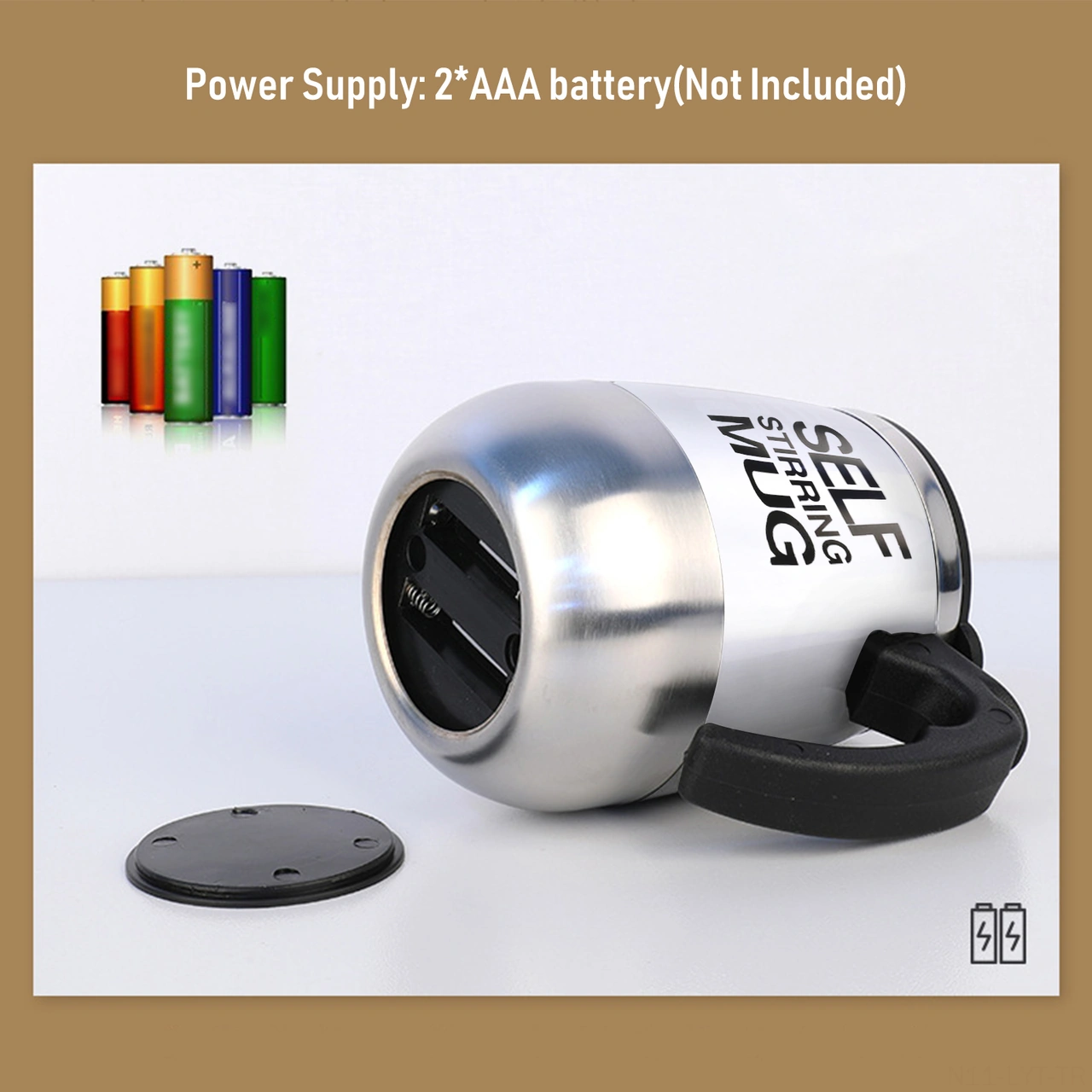 Youtek 400ml Otomatik Kahve Karıştırıcı Bardak, Elektrikli Çift Katlı Kapaklı, Isıya Dayanıklı, Kahve-süt-protein Tozu Karıştırır Beyaz