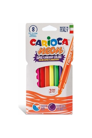 Carioca Neon Yıkanabilir Keçeli Kalem 8 Li 42785