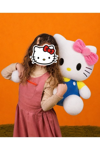 Hello Kitty Peluş Oyuncak Yeni Seri 50cm- Yumuşak & Sevimli Açık Mavi - Lacivert