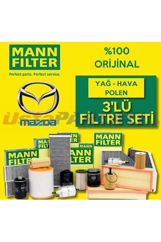 Mazda 3 1.6 Mann-Filter Filtre Bakım Seti 2004-2008