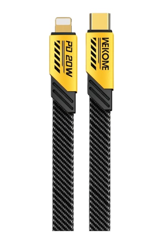 Wekome WDC-191 Type-c to Lightning PD20W Veri Ve Şarj Kablosu Sarı