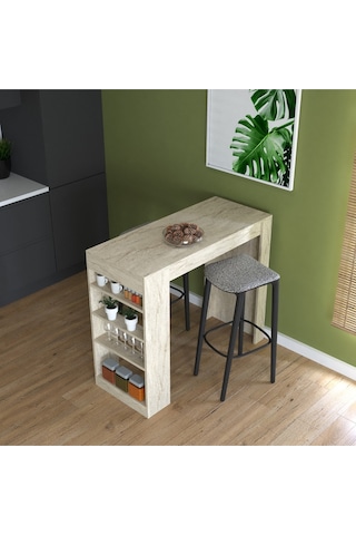 Sedef Bar Masası , Mutfak Masası , Yemek Masası , Ada Masa Traverten Bej