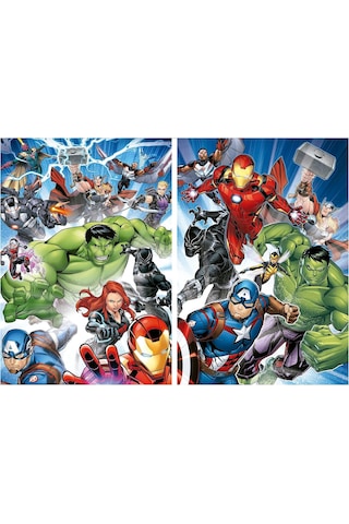 Educa 2x100 Parça Yenilmezler Erkek Çocuk Puzzle - 6-8 Yaş