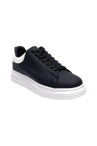 Unisex Yüksek Taban Günlük Spor Sneaker Ayakkabı Siyah-beyaz-siyah - Beyaz Siyah - Beyaz
