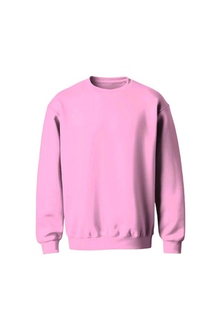 Erkek Bisiklet Yaka Relax Fit Kalıp 2 İplik Mevsimlik Baskısız İnce Sweatshirt Ekru