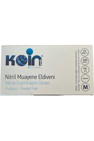 Koinsmh Pudrasız Çok Amaçlı Nitril Muayene Eldiveni Pembe 100'lü