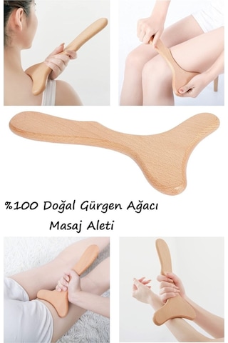 Selülit Masaj Aleti % 100 Doğal Ahşap