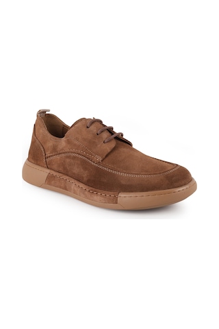 Libero L5755 Hakiki Süet Erkek Casual Ayakkabı - Şerit Detaylı, Balıksırtı Kauçuk Taban Bağcıklı Sneaker Açık Taba
