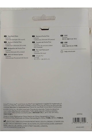 Cricut 2011936 Joy Kalıcı Ince Uçlu Kalem Seti 0.4mm 30'lu Paket Diğer