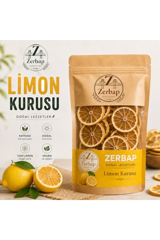 Doğal Limon Kurusu 100 G Dilimlenmiş Kurutulmuş Limon