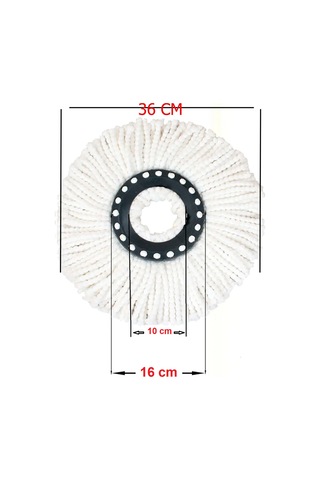 Lider Mikrofiber Yuvarlak Mop Paspas Vileda Ucu 3 Adet