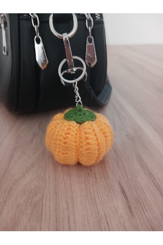Örgü Amigurumi Bal Kabağı Anahtarlık