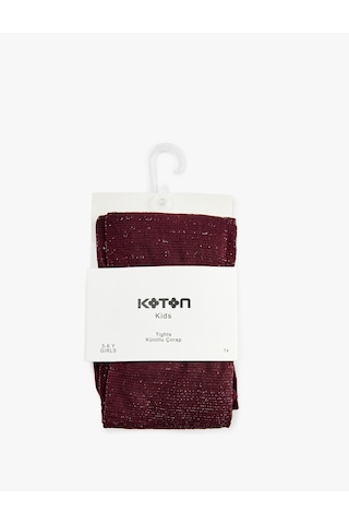 Koton 20 Den Basic Külotlu Çorap Bordo 7wkg80201aa