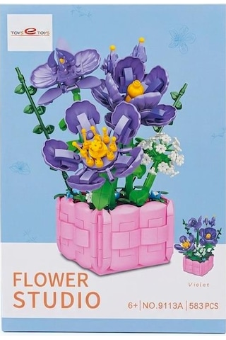 Toys E Toys Flower Studio Gül Çiçek Yapı Blok Seti 550 Parça 9109a